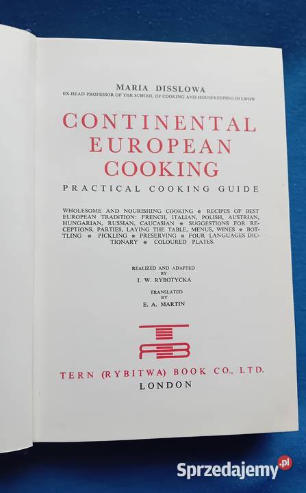 MDisslowa Continental European Cooking Rybitwa Antykwariat Koźminek