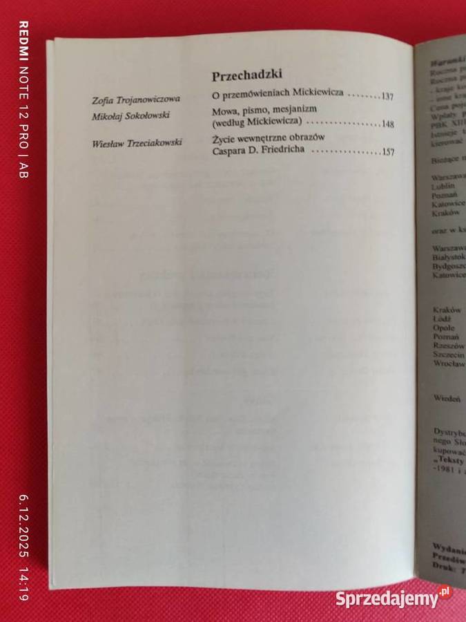 Teksty Drugie 6 36 1995 Romantyzm wiecznie żywy Rok wydania 1995 śląskie Katowice