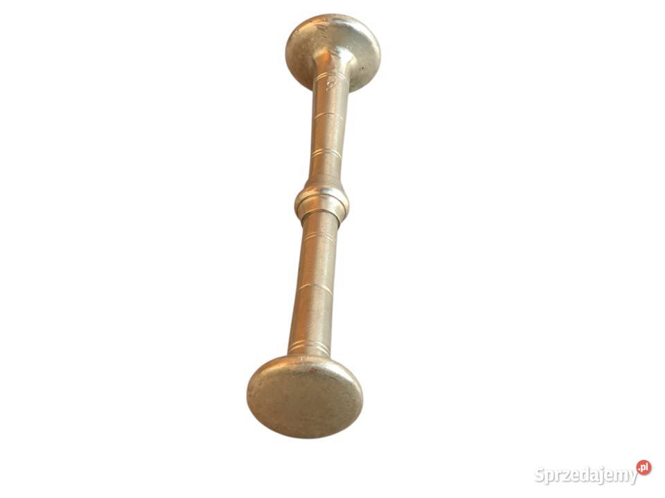 Stary mosiężny moździerz kuchenny sygnowany lata