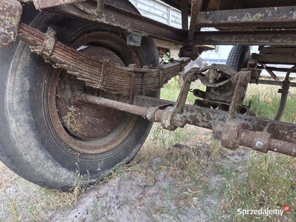 Przyczepa rolnicza Autosan Sanok sztywna D44 35t nieuszkodzony Złoczew
