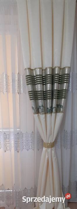 Zasłony waniliowe połyskujące Mława