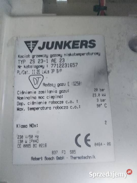 Piecyk gazowy Junkers Euroline