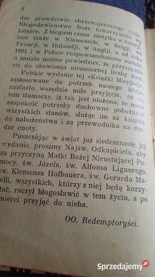 MODLITEWNIK KSIĄŻKA MISYJNA REDEMPTORYSTÓW Z Piła