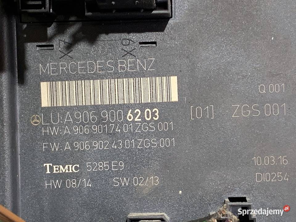 MODUŁ KOMFORTU VW CARFTER 30 35 A9069017401 Bus Wycieraczki i spryskiwacze