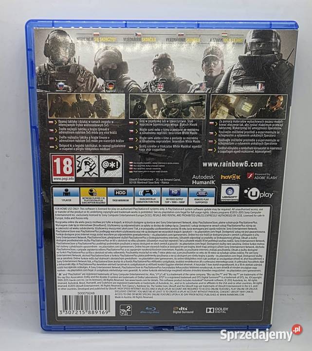 Gra Tom Clancys Rainbow Six Siege 4 Gry na konsole warmińsko-mazurskie Elbląg