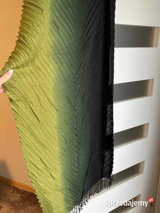 Piękna chusta szal apaszka ombre zielona szalik Dla kobiet Dodatki Nisko