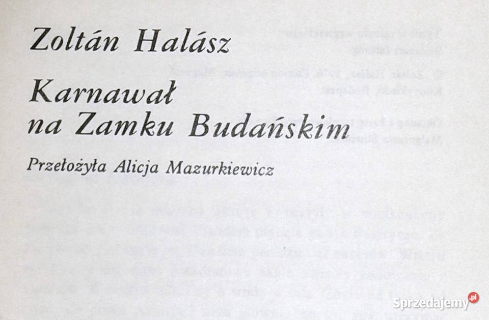 Karnawał na Zamku Budańskim Zoltn Halsz