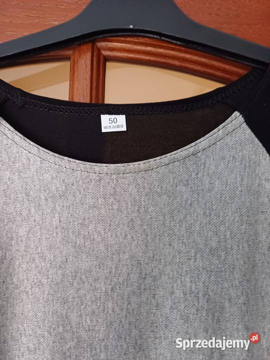 Tunika bluzka z kieszeniami szaroczarna XL 50 Sieradz