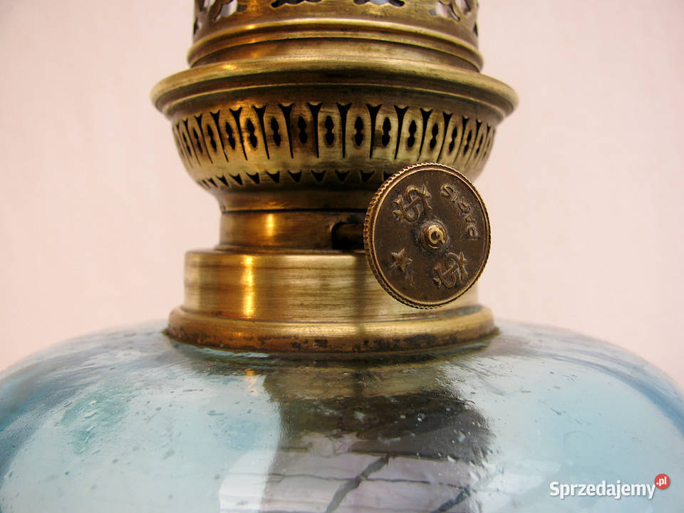 Lampa naftowa mosiądz Francja Szczecinek