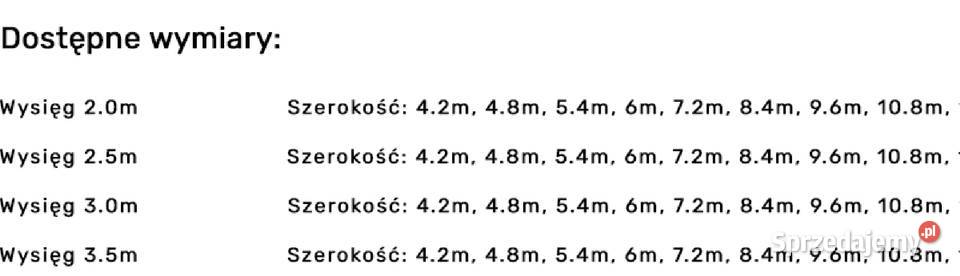 Markiza wolnostojąca Duetto 4m x 5m Wrocław