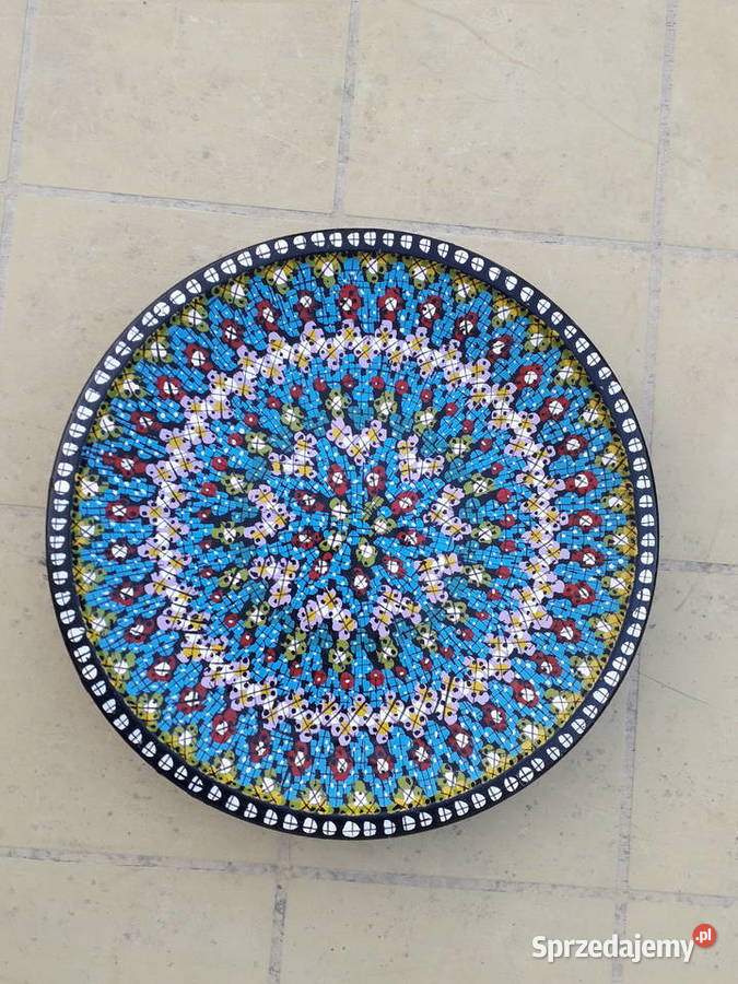 Talerz ceramiczny orientalny mandala recznie Witraże Warszawa