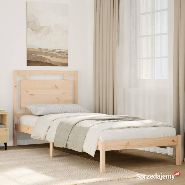 Dłuższe łóżko bez materaca lite drewno 100x220 225cm Warszawa