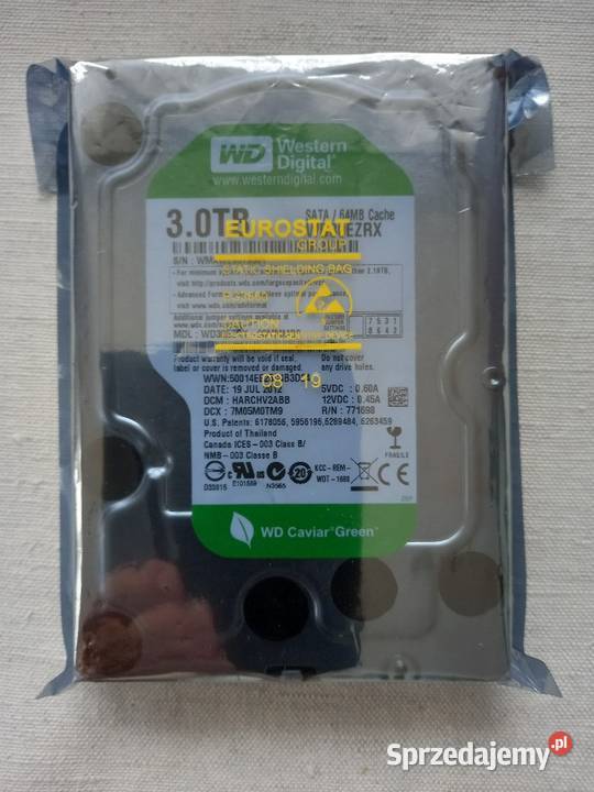 Dysk WD Green 3TB SATA III 35 5400RPM WD30EZRX Dyski lubelskie Tomaszów Lubelski