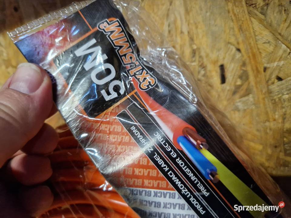 PRZEDŁUŻACZ ELEKTRYCZNY BLACK 50M 3X15MM IP20 Głogowa