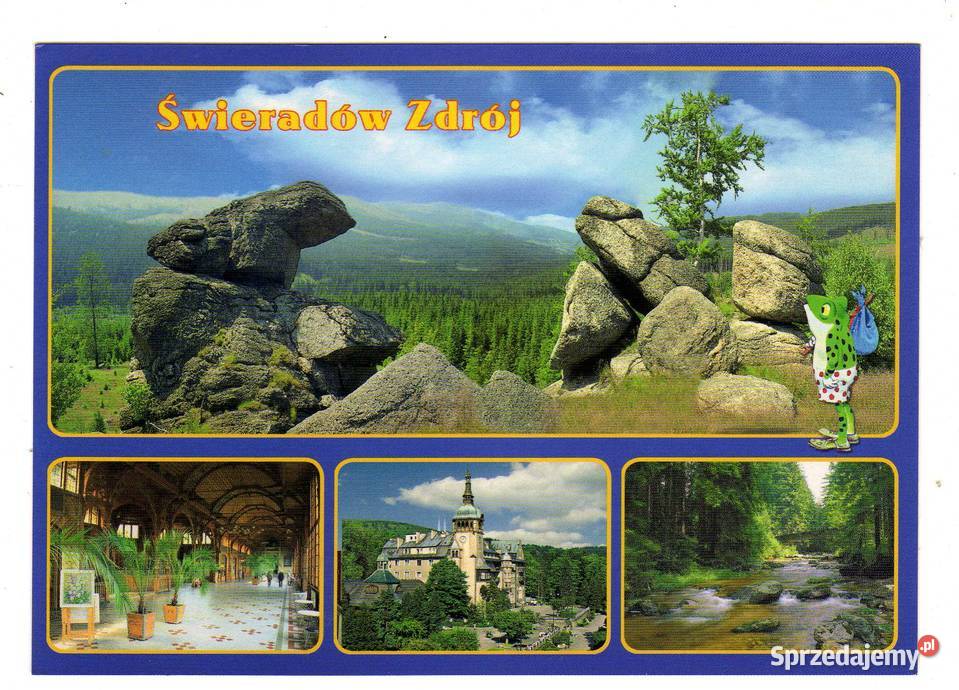 ŚWIERADÓW ZDRÓJ POCZTÓWKA WIELOWIDOKOWA świętokrzyskie Krynki