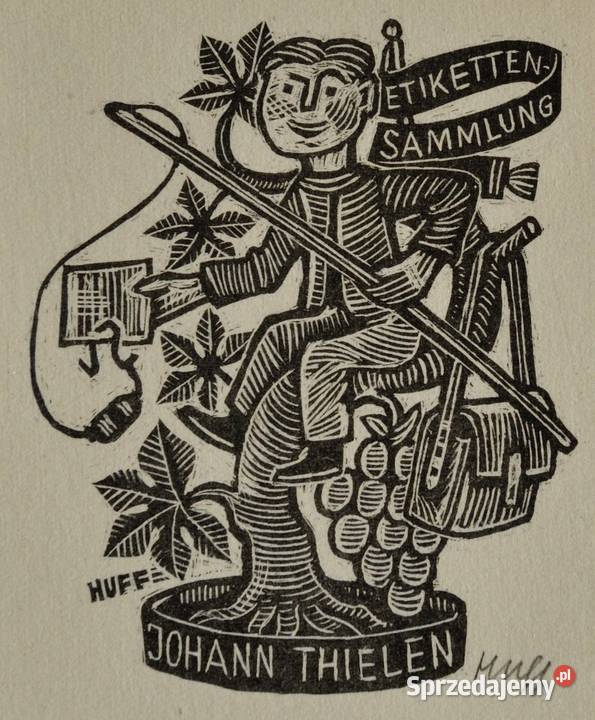 zbiór 6 exlibrisów Hermann Huffert lata 7080 Wrocław