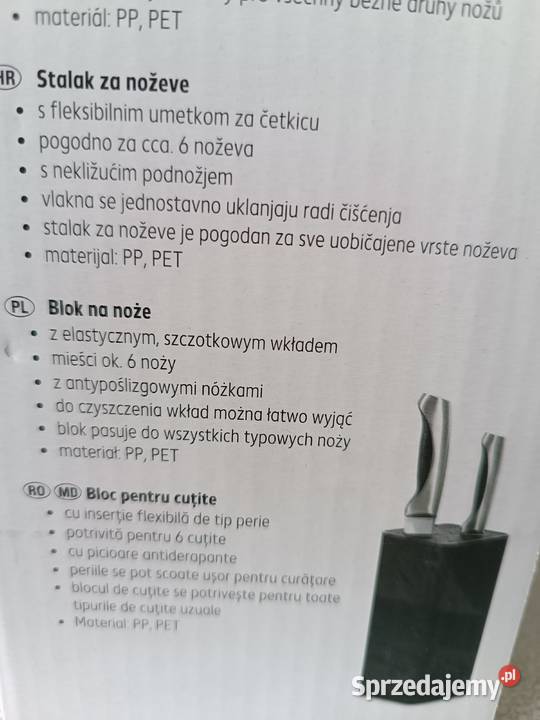 Blok na noże z wyciąganym szczotkowym wkładem Kędzierzyn-Koźle