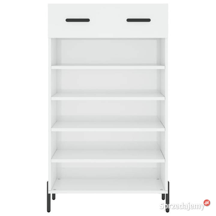 Szafka na buty wysoki połysk biała 60x35x105