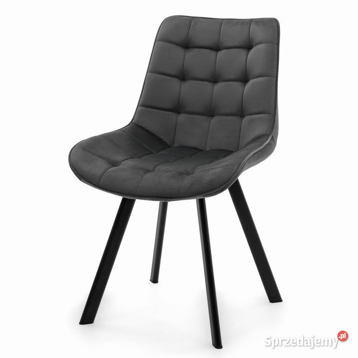 Krzesło Tapicerowane Tori Ciemnoszare Wysyłka sprzedam