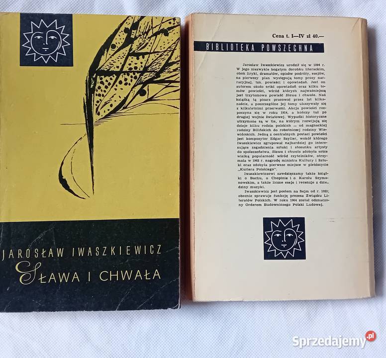 Jarosław Iwaszkiewicz Sława i chwała Tomy 1 i 2 Koźminek sprzedam