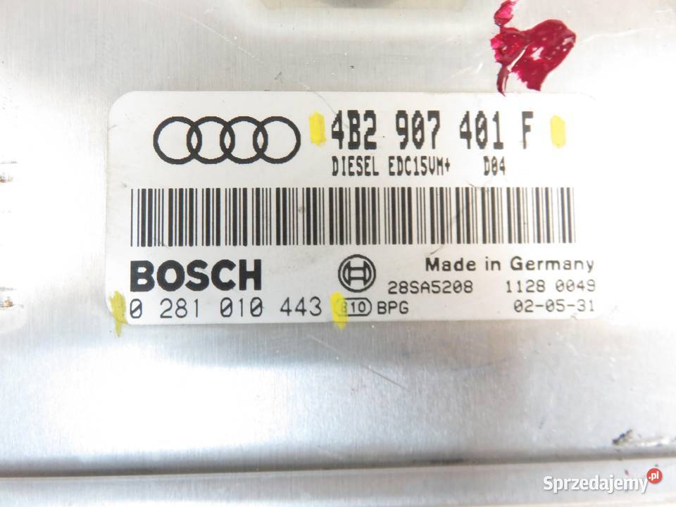 STEROWNIK AUDI A6 C5 25 TDI 4B2907401F osobowe
