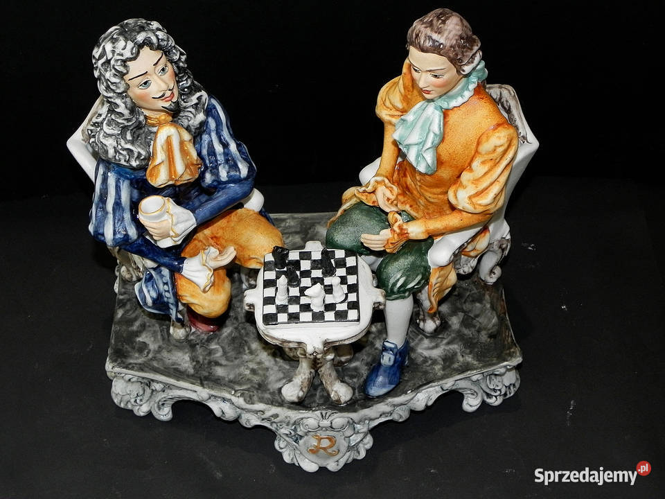 Roceram porcelana grupa figuralna Szachiści Środa Wielkopolska sprzedam