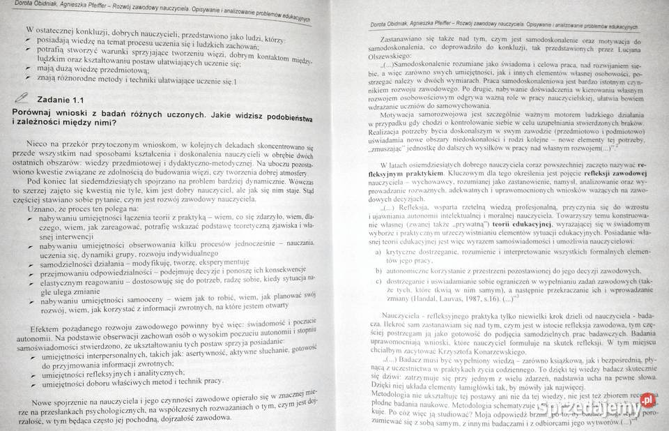 Rozwój zawodowy nauczyciela Opisywanie i analiz miękka lubelskie Chełm