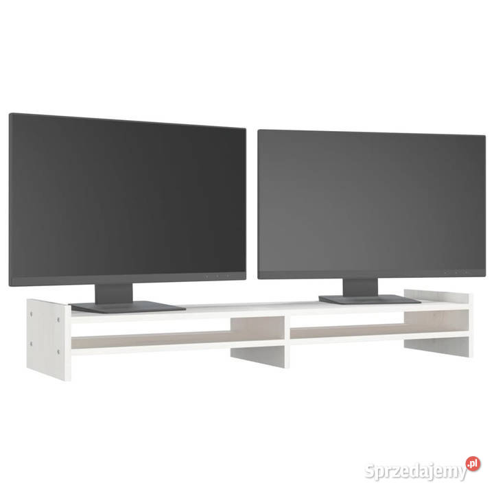Podstawka na monitor biała 100x27x15 lite drewno Dom i Ogród Warszawa sprzedam