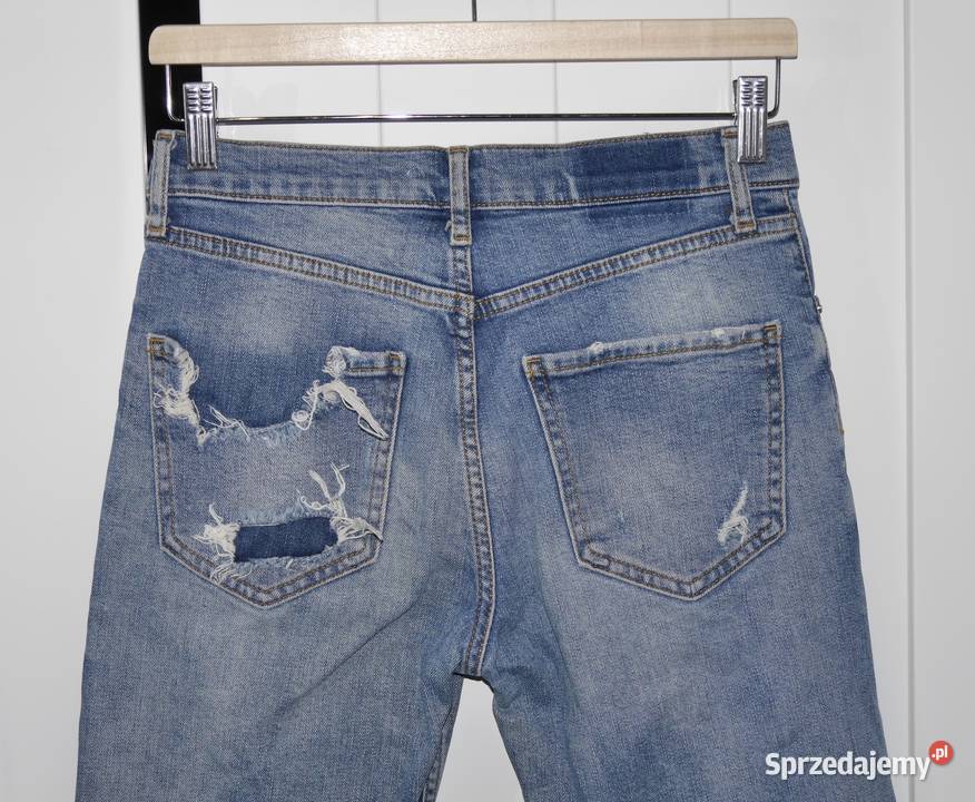 Zara świetne spodnie z dziurami 34 XS Długie Wrocław