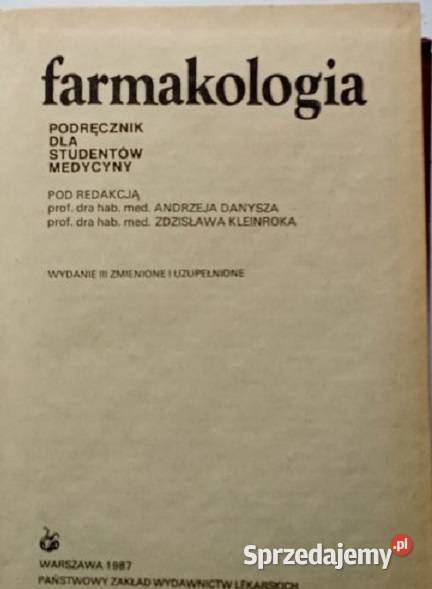Farmakologia Podręcznik studentów medycyny medycyna, nauki medyczne łódzkie Łódź