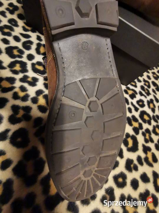 Ładne Lekkie Trapery kostkę DENIM 43 Skóra inna