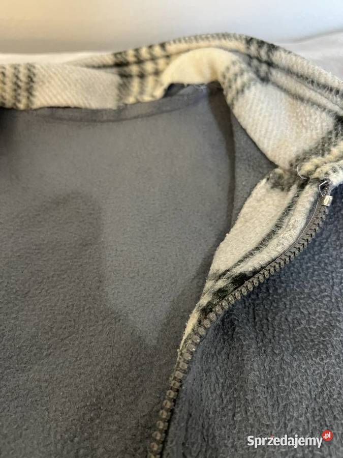 Kamizelka polarowa szara z elementem kraty sprzedam