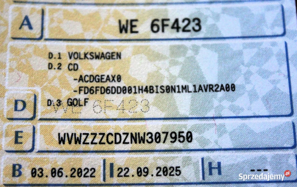 Volkswagen Golf FV23 SalonPL 204 PlugIn Hybrid elektrycznie ustawiane fotele mazowieckie Sokołów