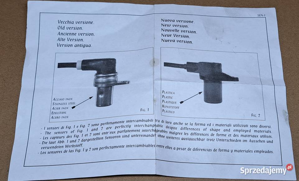 CZUJNIK POŁOŻENIA WAŁU VW AUDI SEAT SKODA 16 18 osobowe Mielęcin
