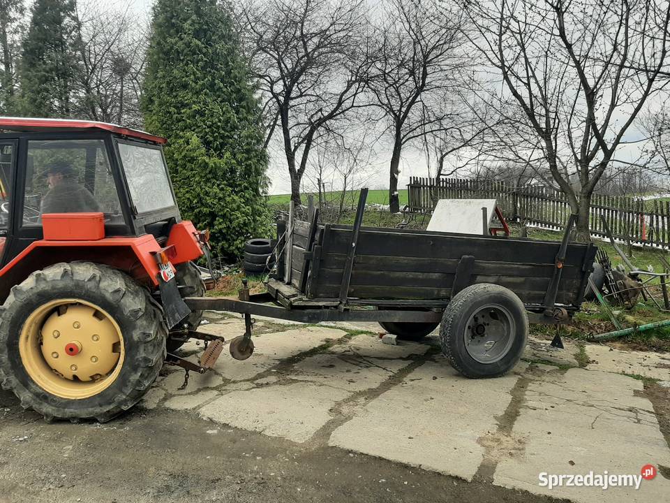Przyczepa dwukolówka wóz masywna jednoosiową podkarpackie Dębica