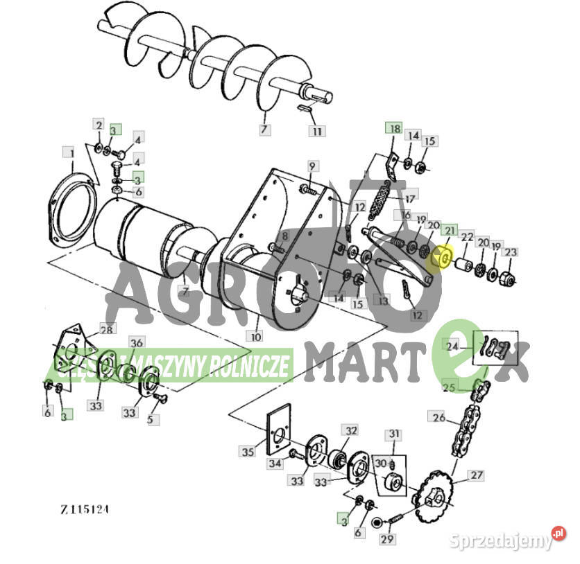 Z44030 Z67126 ROLKA NAPINACZA JD Wichrów