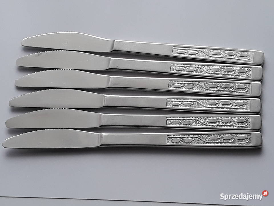 Noże obiadowe 1 KONWALIE Gerlach sztućce PRL Dąbrowa Górnicza