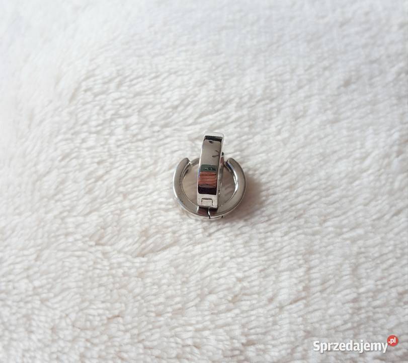 Nowe małe kolczyki okrągłe srebrny kolor unisex Kolczyki Szczecin