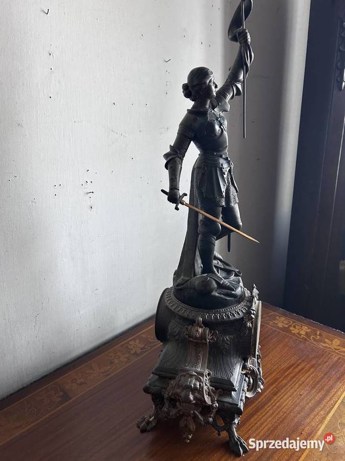 zegar kominkowy figuralny Joanna Darc Radomsko