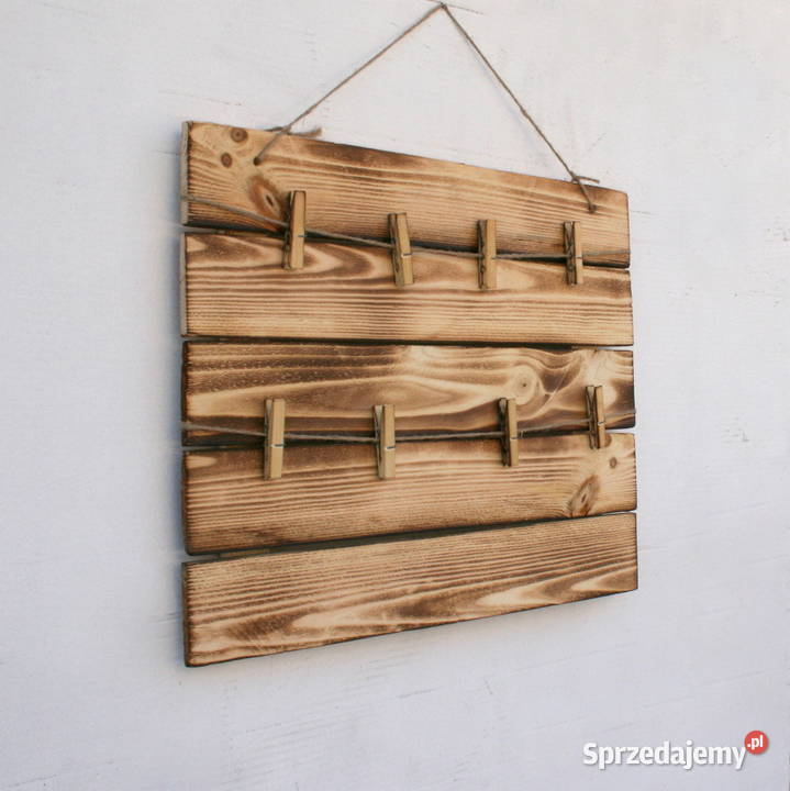 tablica na zdjęcia ścienna drewniana fotokolaż Wyposażenie wnętrz