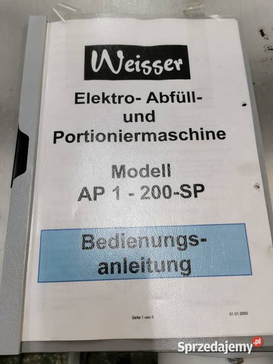 Porcjomat Weisser AP1200SC Biznes i Przemysł
