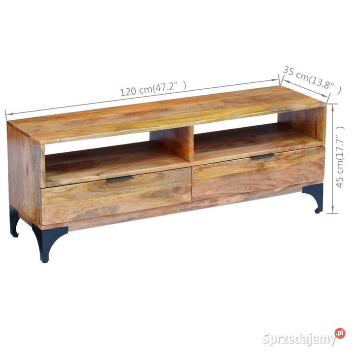 Szafka pod telewizor z drewna mango 120 x 35 x Warszawa