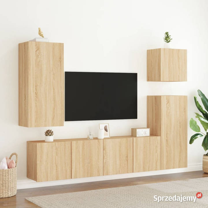 Ścienna szafka TV dąb sonoma 80x30x41 WM836956