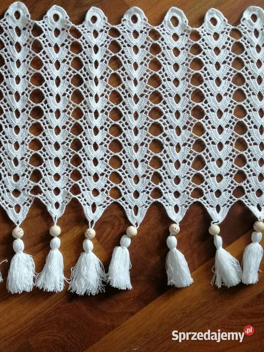 Ręcznie wykonana szydełkiem zazdrostka firanka śląskie Katowice
