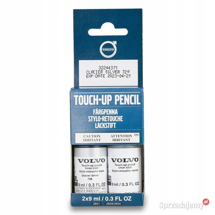 VOLVO lakier sztyft zaprawka Glacier Silver 729 Gadgety motoryzacyjne dolnośląskie Bielany Wrocławskie