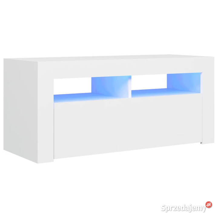 Szafka pod TV z oświetleniem LED biała 90x35x40 Warszawa