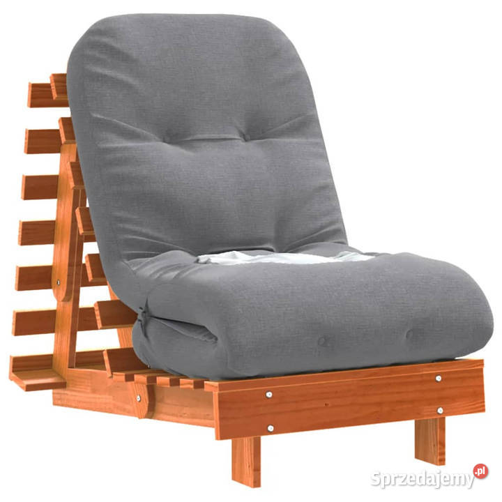 Sofa rozkładana futon z materacem woskowy brąz Warszawa