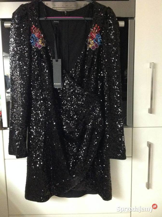 Mini Sukienka Cekinowa Damska PINKO r XS lubuskie Nowa Sól
