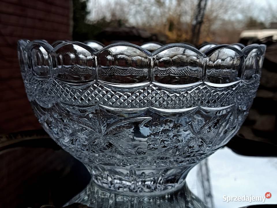Piękna duża owocarka kryształowa Klenica sprzedam