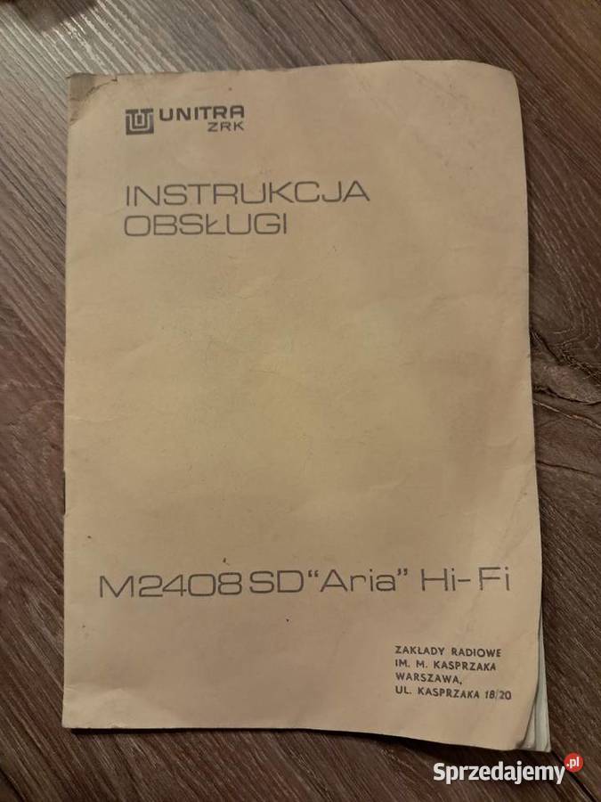 stare instrukcje obsługi do sprzętu z prlu stan Sandomierz